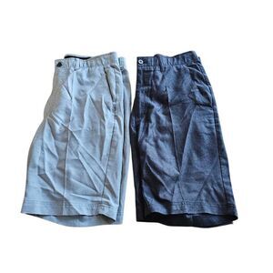 Pebble beach mens Sz 32 gray and light gray dry luxe performance golf shorts bun